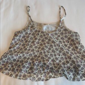 Soprano Cream and Black Floral Camisole